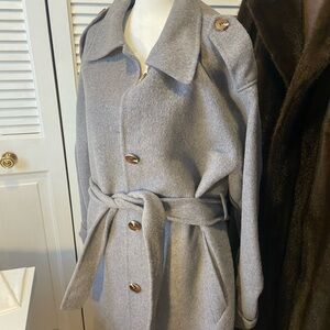 Elegant Gray Women's Trench Coat Jovanna London